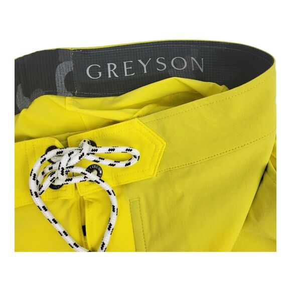 Greyson Golf Indian Wells Board Swim Shorts Blaze Yellow Men's Size 34 $128 - Picture 4 of 11